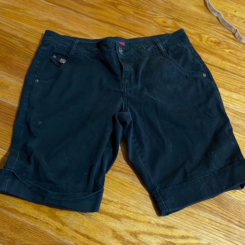 Personal Identity Black Denim Shorts Size 11 GUC